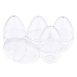 B Blesiya 5pcs Egg Shaped Beauty Sponge Travel Carrying Case | Makeup Cosmetics Blender Puff Holder Protective Box Clear
