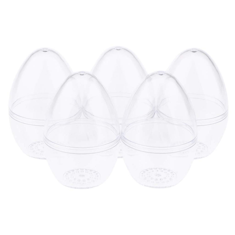 B Blesiya 5pcs Egg Shaped Beauty Sponge Travel Carrying Case | Makeup Cosmetics Blender Puff Holder Protective Box Clear