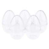 B Blesiya 5pcs Egg Shaped Beauty Sponge Travel Carrying Case | Makeup Cosmetics Blender Puff Holder Protective Box Clear