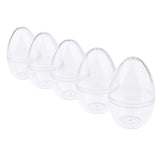 B Blesiya 5pcs Egg Shaped Beauty Sponge Travel Carrying Case | Makeup Cosmetics Blender Puff Holder Protective Box Clear