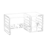 Lurrose Acrylic jewelry storage case display box makeup cosmetics storage case for beauty blender air cushion puff