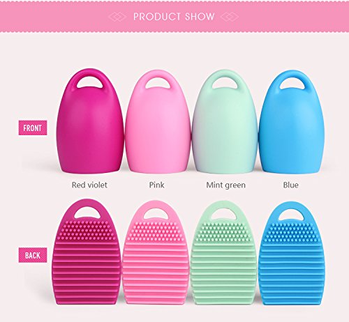 Makeup Brush Washing Cleaner Finger Silicone Glove Cosmetic Cleaning Tool, 4 Pack Included