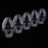 B Blesiya 5pcs Egg Shaped Beauty Sponge Travel Carrying Case | Makeup Cosmetics Blender Puff Holder Protective Box Clear