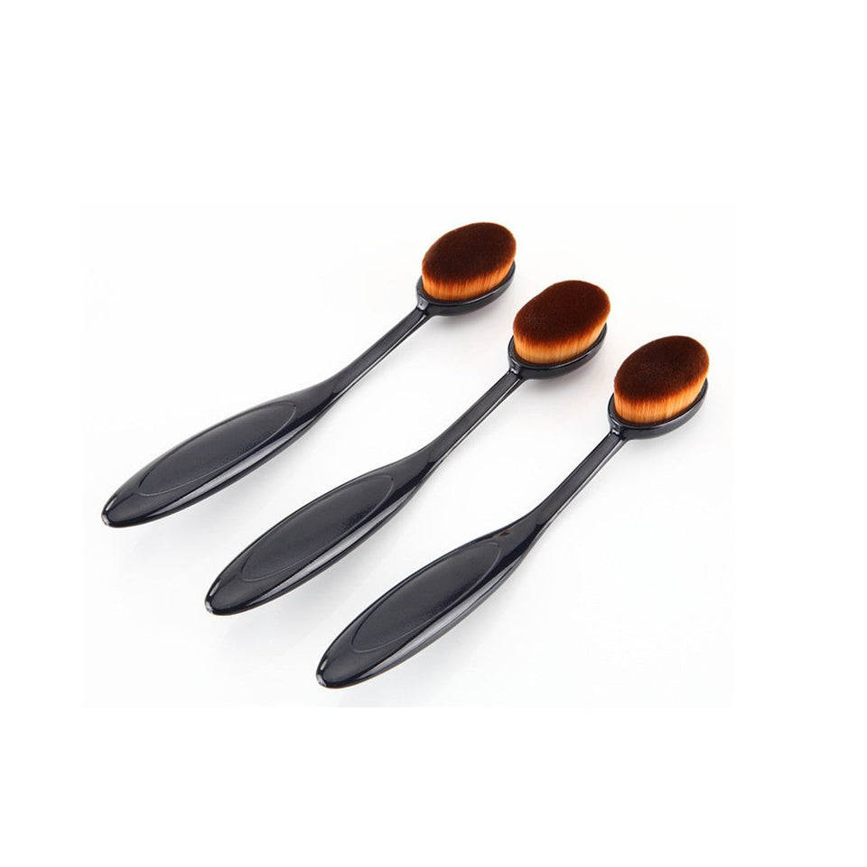 FantasyDay 3 Pcs Foundation Blending Blush Eye Face Powder Brush Makeup Brush Kit + 2 Beauty Cosmetics Sponge Blender + 1 Makeup Brush Finger Glove Silicone Scrubber Cleaning Brush Egg