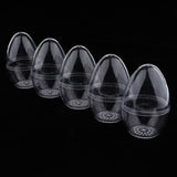 B Blesiya 5pcs Egg Shaped Beauty Sponge Travel Carrying Case | Makeup Cosmetics Blender Puff Holder Protective Box Clear