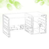 Lurrose Acrylic jewelry storage case display box makeup cosmetics storage case for beauty blender air cushion puff