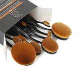 Makeup Brushes Professional Makeup Brush Set 10 Pieces Oval Makeup Brushes Soft Toothbrush Shaped Design with Makeup for Foundation Concealer BB cream Powder Blender with Box