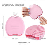 MelodySusie Apple Shape Makeup Brush Cleaner/Brush Cleaning Mat for Makeup Brushes - Beautiple