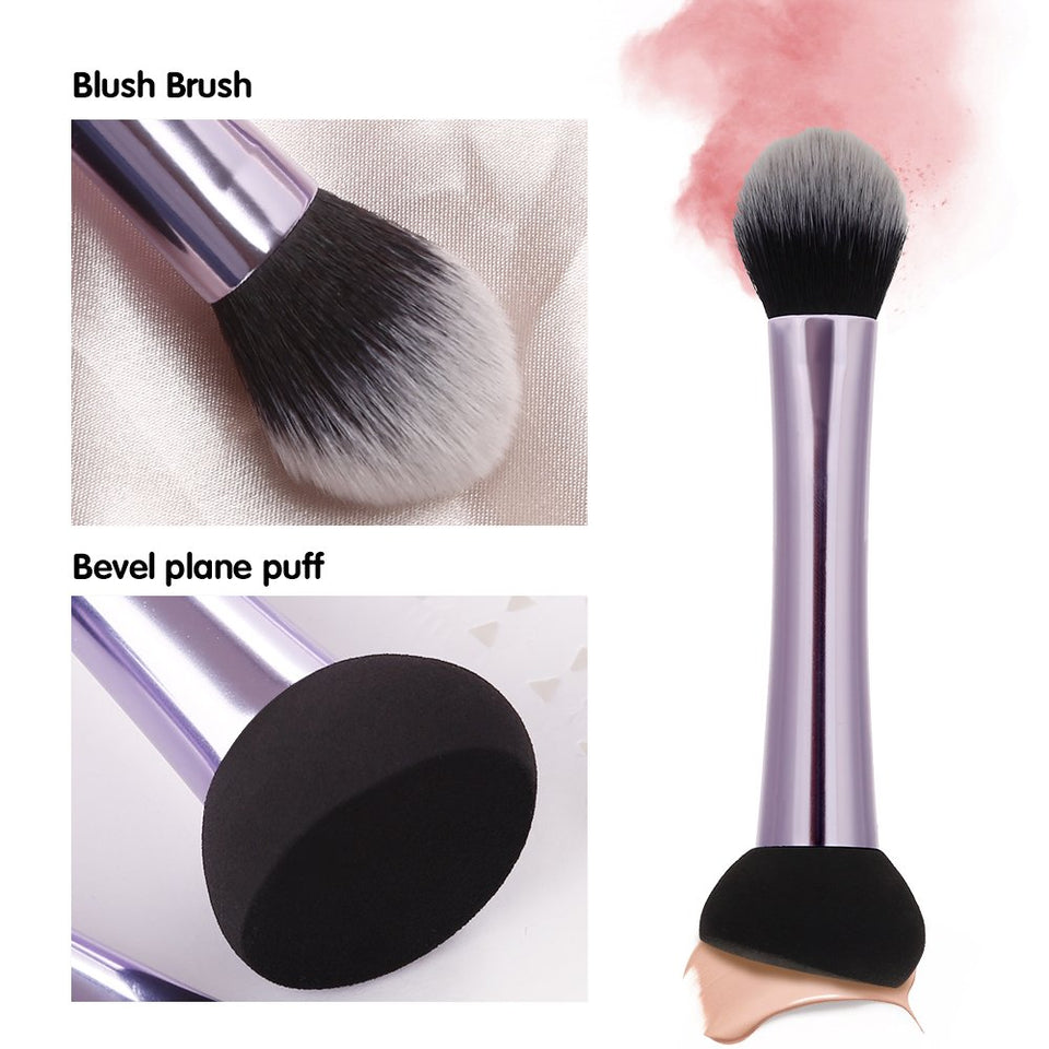 Miss Gorgeous Dual Ended Blender Sponge with Makeup Brush , Professional Makeup Tools, Portable Travel 3pcs/Set