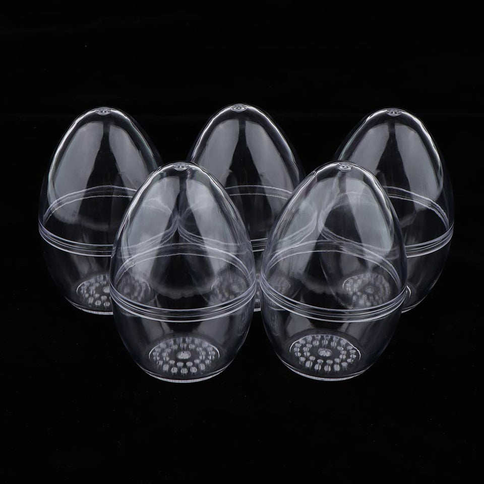B Blesiya 5pcs Egg Shaped Beauty Sponge Travel Carrying Case | Makeup Cosmetics Blender Puff Holder Protective Box Clear