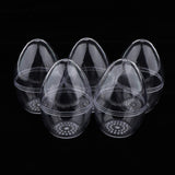 B Blesiya 5pcs Egg Shaped Beauty Sponge Travel Carrying Case | Makeup Cosmetics Blender Puff Holder Protective Box Clear