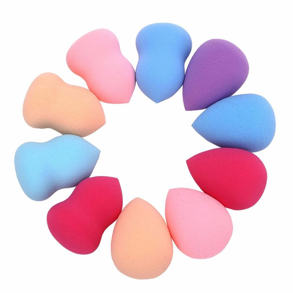 LiPing 10PCS Multiple models Beauty Makeup Sponges Blenders Latex-Free,Foundation Blending Sponge ,Flawless for Liquid, Creams, and Powders ,Multi Color Makeup Sponges.