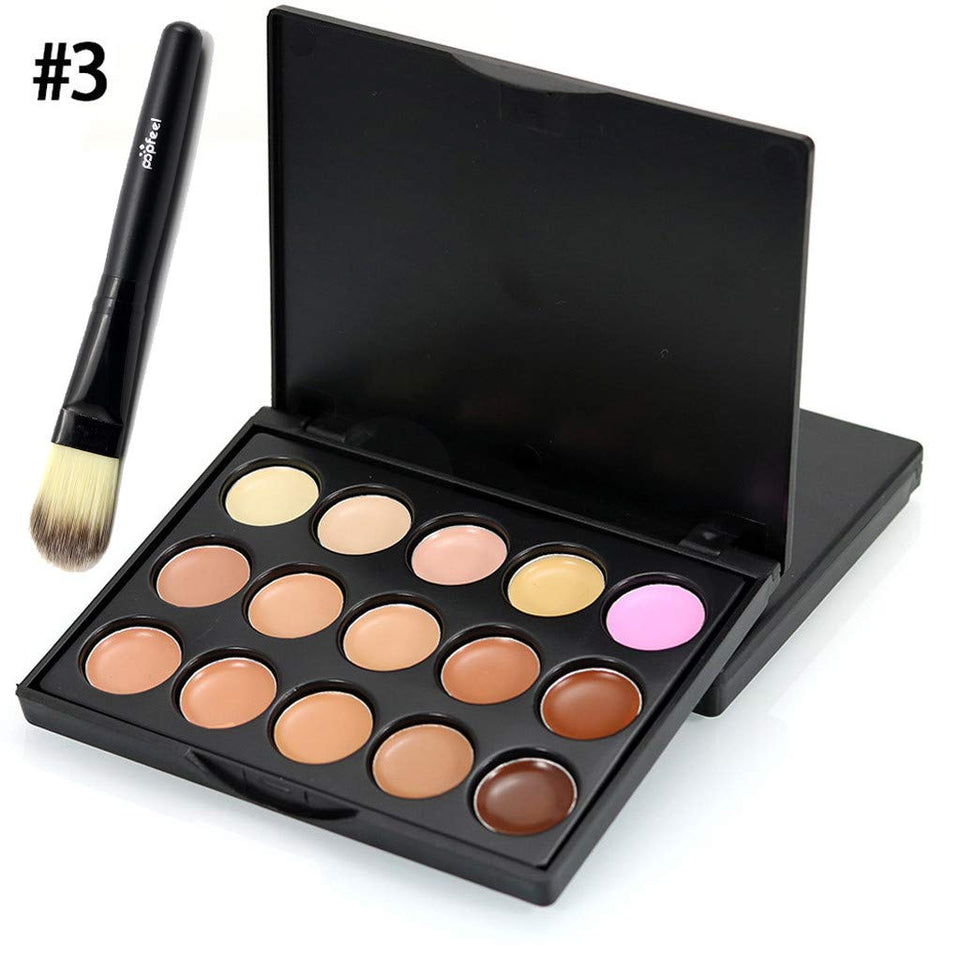 MIni 15 Colors Face Concealer Camouflage Cream Contour Palette Suit