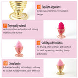Makeup Sponge Holder,Teenitor Blender Holder Powder Puff Sponge Support Display Stand-Rose Gold, Gold, Silver, 3pcs Sponge Blender Holder