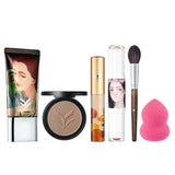 kesoto 6 Pieces Comcestics Set Face Concealer Highlighter Bronzer Cream Kit with Sponge Blender Makeup Brush