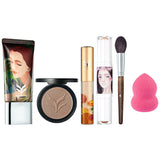 kesoto 6 Pieces Comcestics Set Face Concealer Highlighter Bronzer Cream Kit with Sponge Blender Makeup Brush
