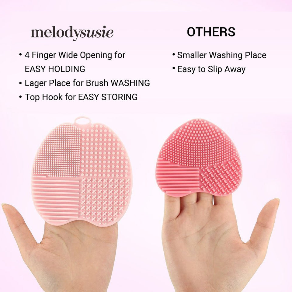 MelodySusie Apple Shape Makeup Brush Cleaner/Brush Cleaning Mat for Makeup Brushes - Beautiple