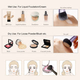 Miss Gorgeous Dual Ended Blender Sponge with Makeup Brush , Professional Makeup Tools, Portable Travel 3pcs/Set