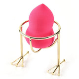 4 Pcs Makeup Sponge Beauty Blender Holder Set,Drying Rack Stand,Chicken Feet Shape Cosmetic Tool Powder Puff Sponge Support Display Stand,(Rose Gold/Gold)
