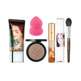 kesoto 6 Pieces Comcestics Set Face Concealer Highlighter Bronzer Cream Kit with Sponge Blender Makeup Brush