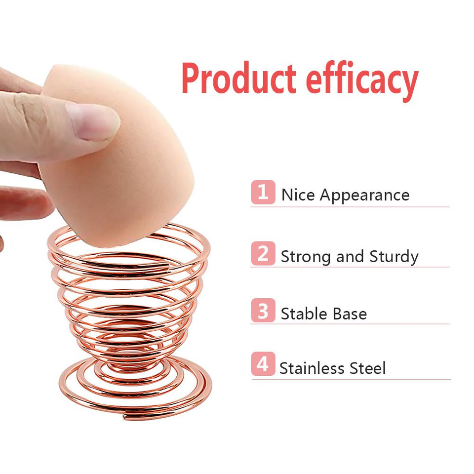 Makeup Sponge Holder,Teenitor Blender Holder Powder Puff Sponge Support Display Stand-Rose Gold, Gold, Silver, 3pcs Sponge Blender Holder
