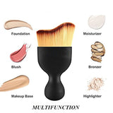 CCbeauty 5+1Pcs Professional Makeup Sponge Blender+Angled Top Contour Brush Set Best for Liquid Foundation Powder Cream Concealer Shadow Blusher Cosmetics