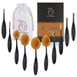 Makeup Brushes Professional Makeup Brush Set 10 Pieces Oval Makeup Brushes Soft Toothbrush Shaped Design with Makeup for Foundation Concealer BB cream Powder Blender with Box