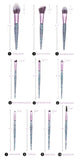 Makeup Brushes with Cosmetic Case ENZO KEN 10 Pcs Synthetic Foundation Powder Concealers Eye Shadows Makeup Brush Sets (purple)