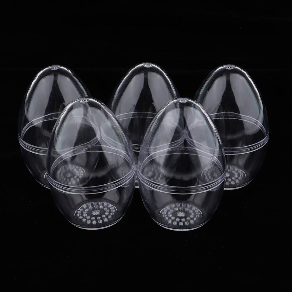 B Blesiya 5pcs Egg Shaped Beauty Sponge Travel Carrying Case | Makeup Cosmetics Blender Puff Holder Protective Box Clear