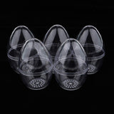 B Blesiya 5pcs Egg Shaped Beauty Sponge Travel Carrying Case | Makeup Cosmetics Blender Puff Holder Protective Box Clear