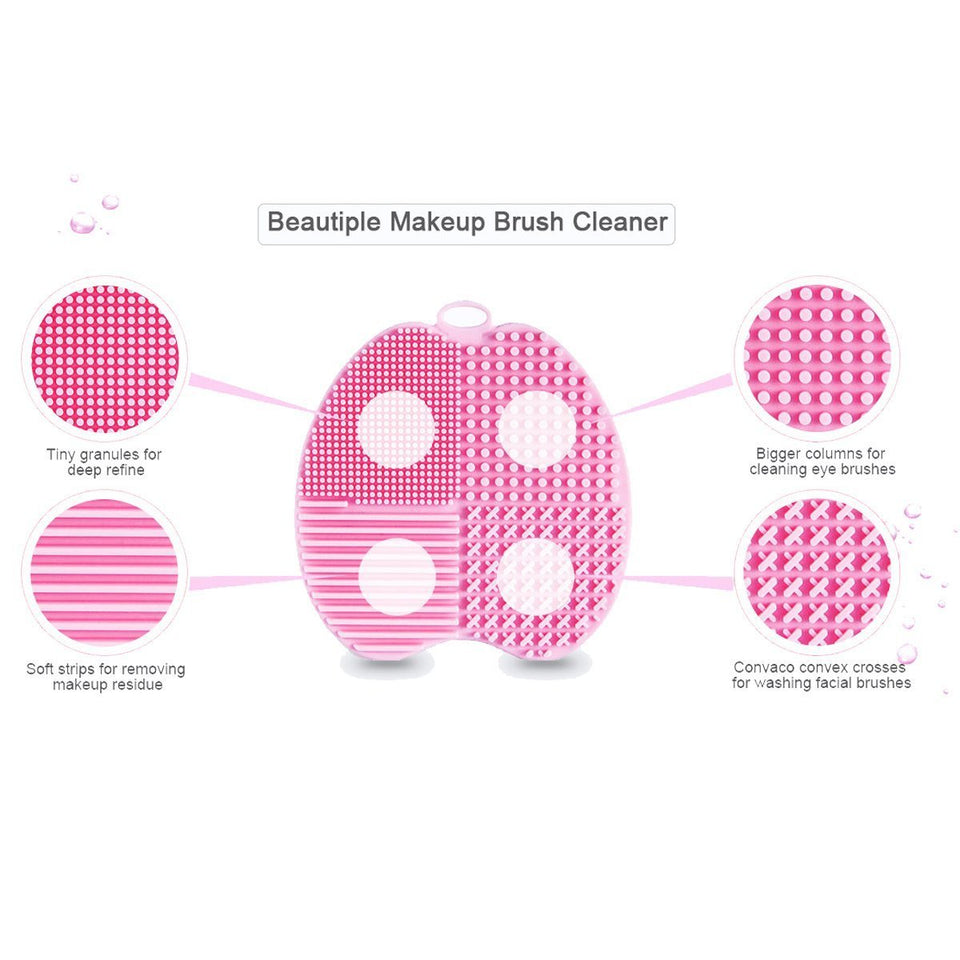 MelodySusie Apple Shape Makeup Brush Cleaner/Brush Cleaning Mat for Makeup Brushes - Beautiple