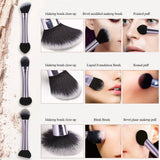 Miss Gorgeous Dual Ended Blender Sponge with Makeup Brush , Professional Makeup Tools, Portable Travel 3pcs/Set