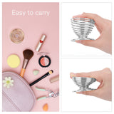 Luxspire Makeup Sponge Holder, Makeup Powder Puff Sponge Holder Cosmetic Tool Dryer Drying Rack Egg Powder Puff Display Stand - Silver