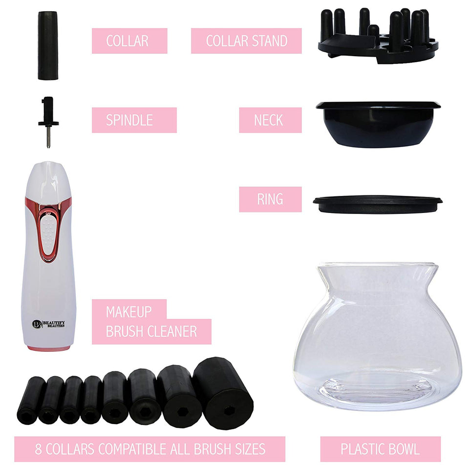 Makeup Brush Cleaner by Beautify Beauties, Best Cleaner for Makeup Brushes, Washes and Dries Brushes Instantly - Batteries Included