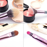 Makeup Brushes with Cosmetic Case ENZO KEN 10 Pcs Synthetic Foundation Powder Concealers Eye Shadows Makeup Brush Sets (purple)