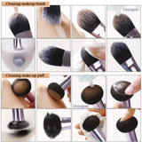 Miss Gorgeous Dual Ended Blender Sponge with Makeup Brush , Professional Makeup Tools, Portable Travel 3pcs/Set