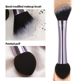 Miss Gorgeous Dual Ended Blender Sponge with Makeup Brush , Professional Makeup Tools, Portable Travel 3pcs/Set