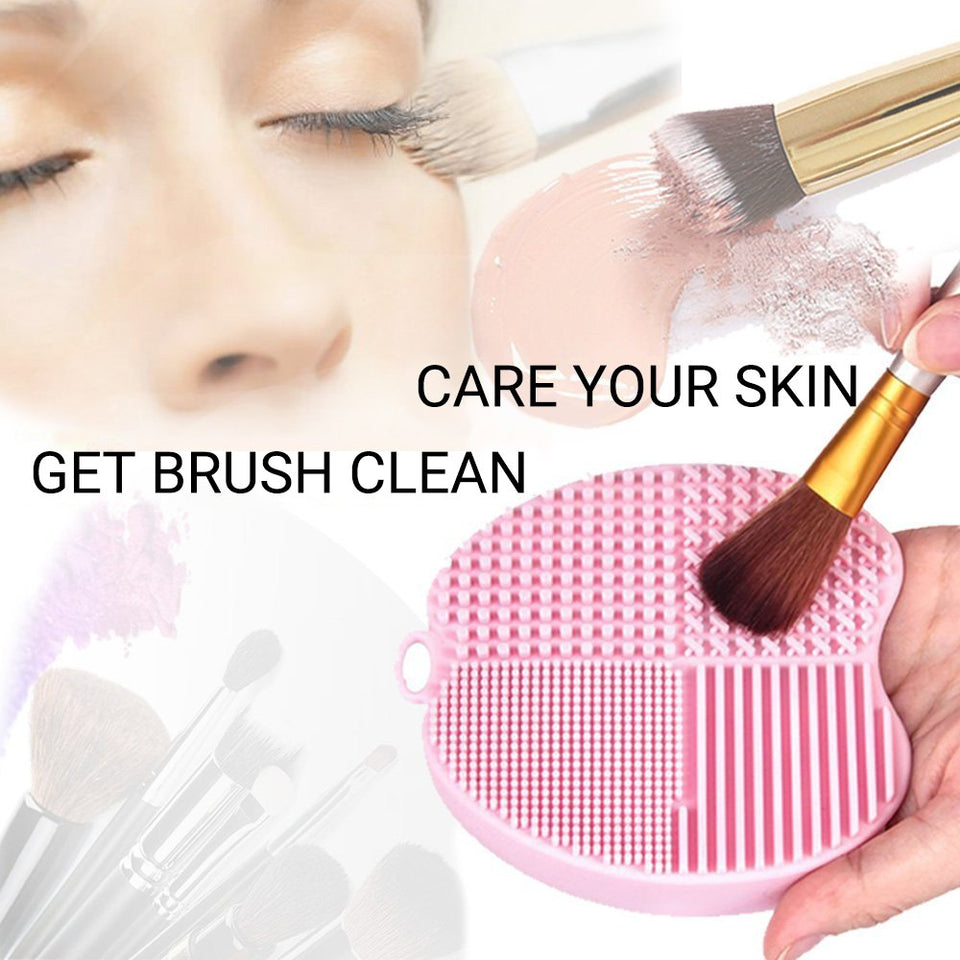 MelodySusie Apple Shape Makeup Brush Cleaner/Brush Cleaning Mat for Makeup Brushes - Beautiple