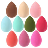 CCbeauty 5+1Pcs Professional Makeup Sponge Blender+Angled Top Contour Brush Set Best for Liquid Foundation Powder Cream Concealer Shadow Blusher Cosmetics